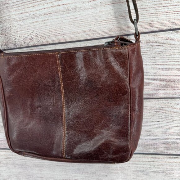 Jack‎ Georges Brown Leather Purse 6 Zippered Pockets - Picture 8 of 16